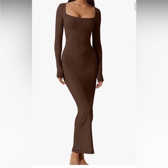 skims soft lounge dress cocoa - Picture 3 of 4